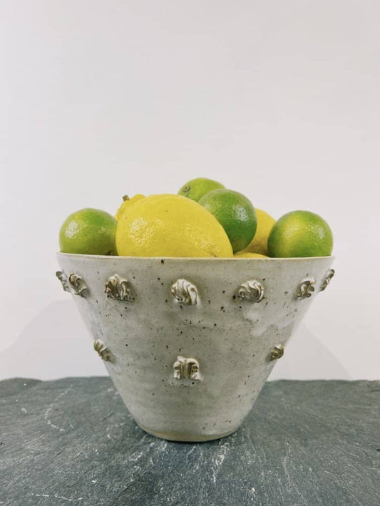 Biscuit Flared Fruit Bowl - double shells - Daisy Witch Club
