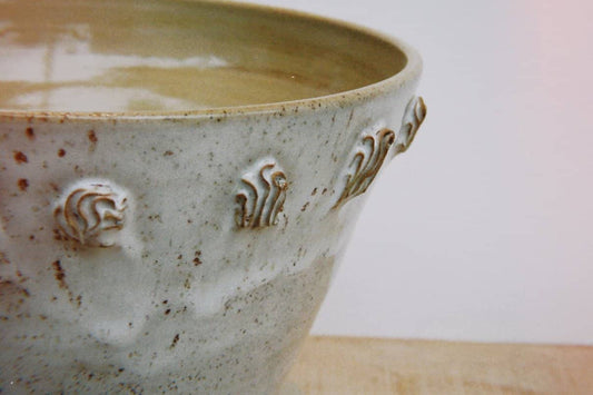 Biscuit Flared Fruit Bowl ft shells - Daisy Witch Club