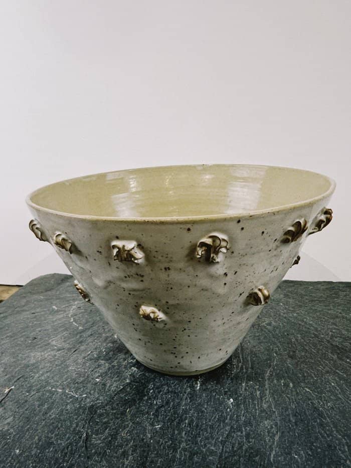 Biscuit Flared Fruit Bowl - double shells - Daisy Witch Club