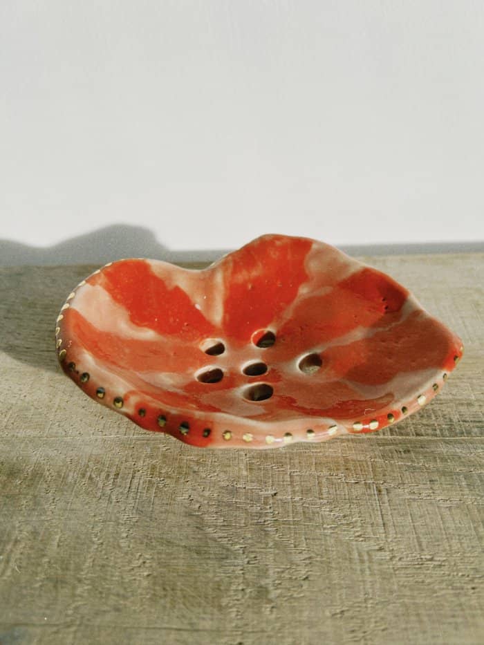 Rosita Gold Soap Dish with Gold Lustre Dots - Daisy Witch Club