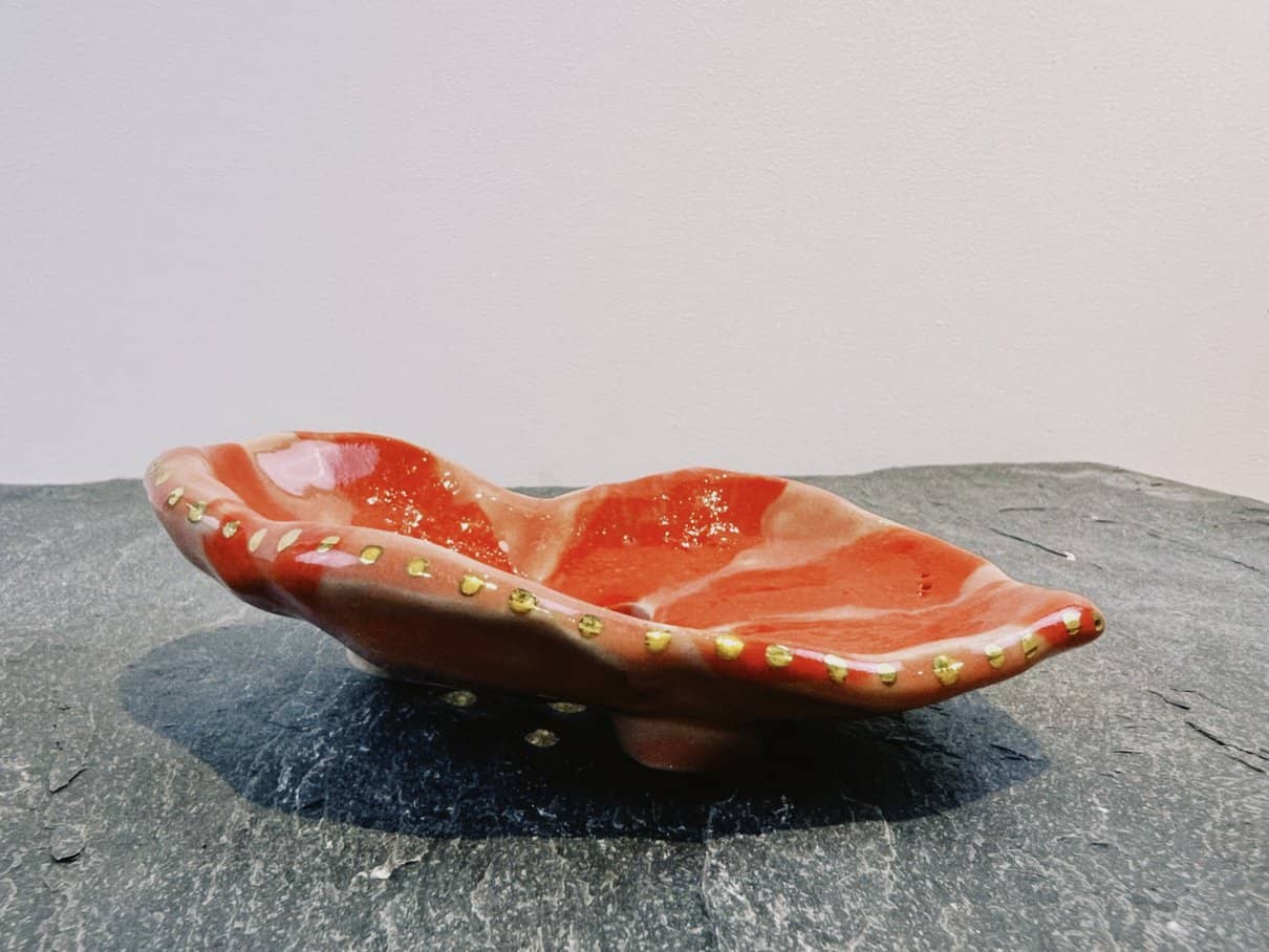 Rosita Gold Soap Dish with Gold Lustre Dots - Daisy Witch Club