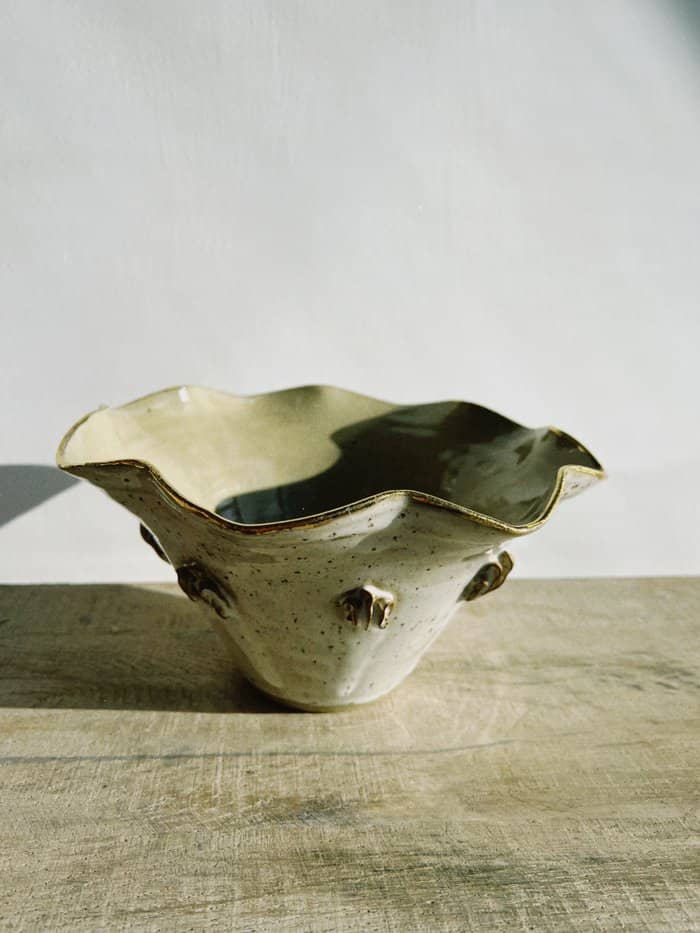 Galleta Waved Fruit Bowl With Gold Lustre - Daisy Witch Club