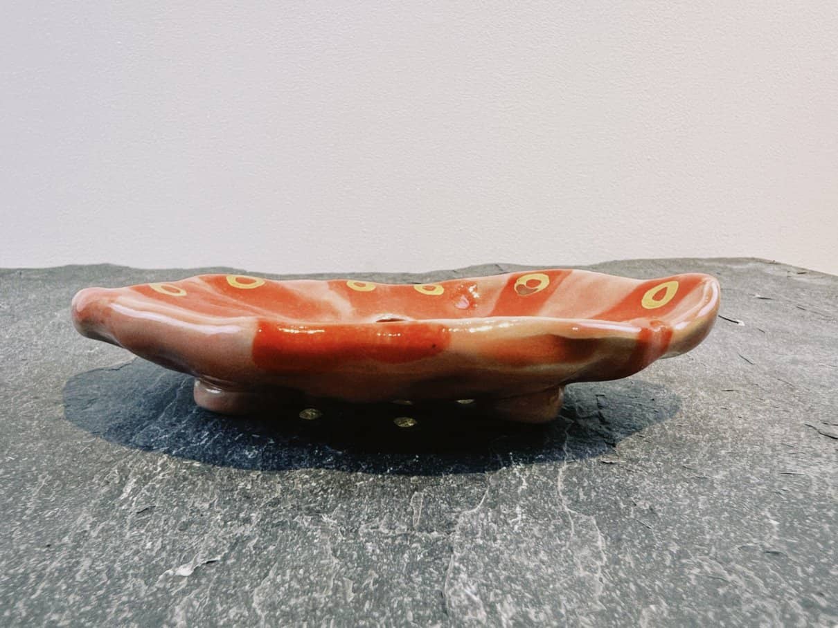 Rosita Gold Soap Dish with Gold Lustre Circles - Daisy Witch Club